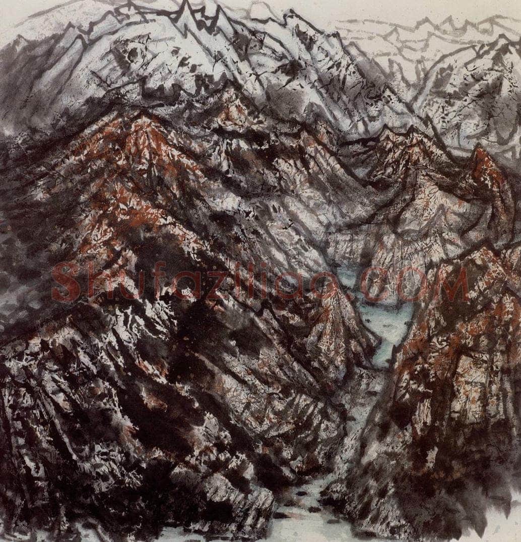 1998年 李宝林 《苍山绿水》 书画作品
