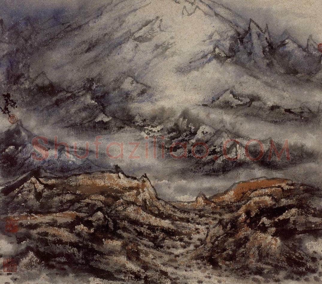 1999年 李宝林 《天山晴雪》 书画作品