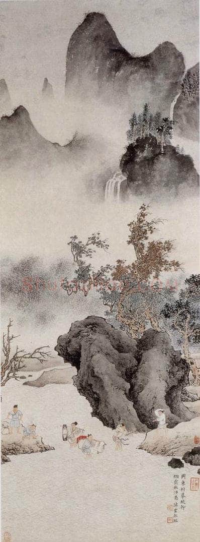 近现代 陈少梅 《烟霞秋涉图》 书画作品