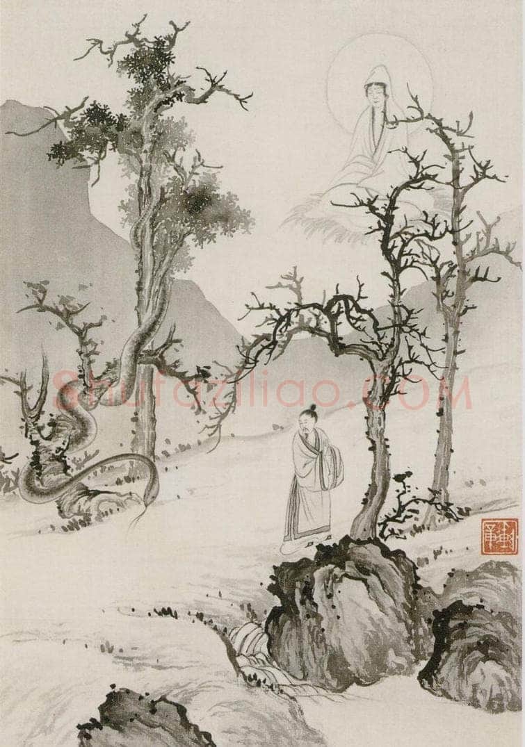 近现代 陈少梅 《观音图册》 书画作品