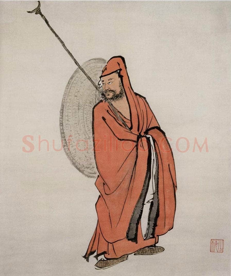 近现代 陈少梅 《达摩》 书画作品