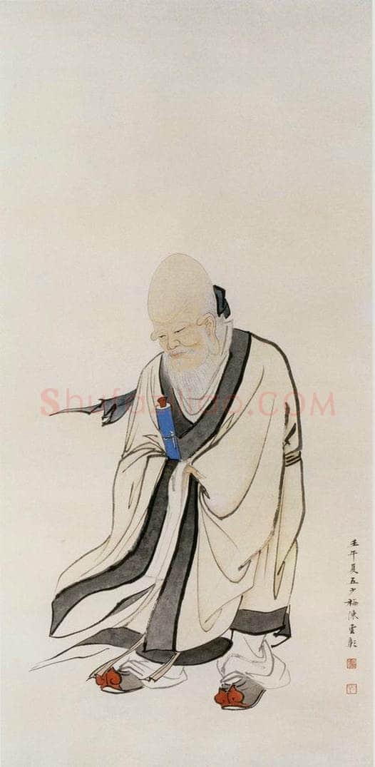 近现代 陈少梅 《寿星》 书画作品