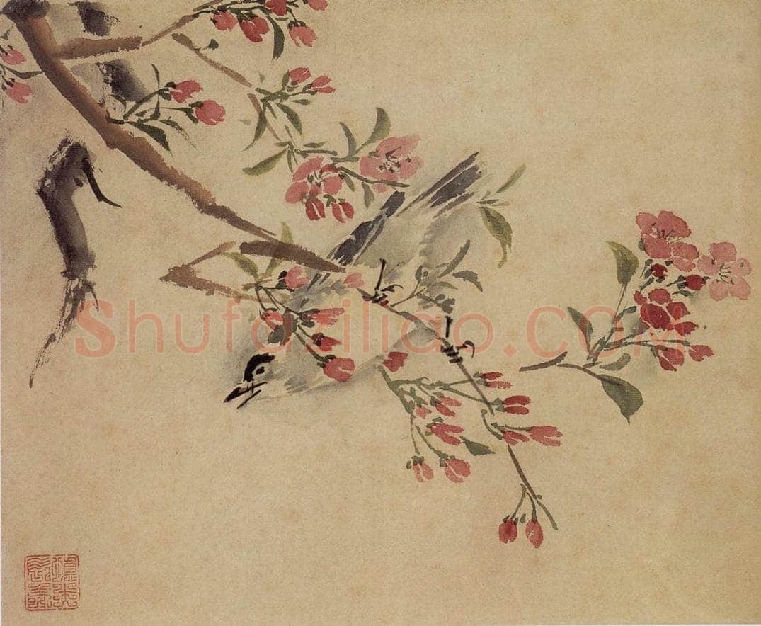 1940年 汪慎生 临孙隆花鸟册页 书画作品