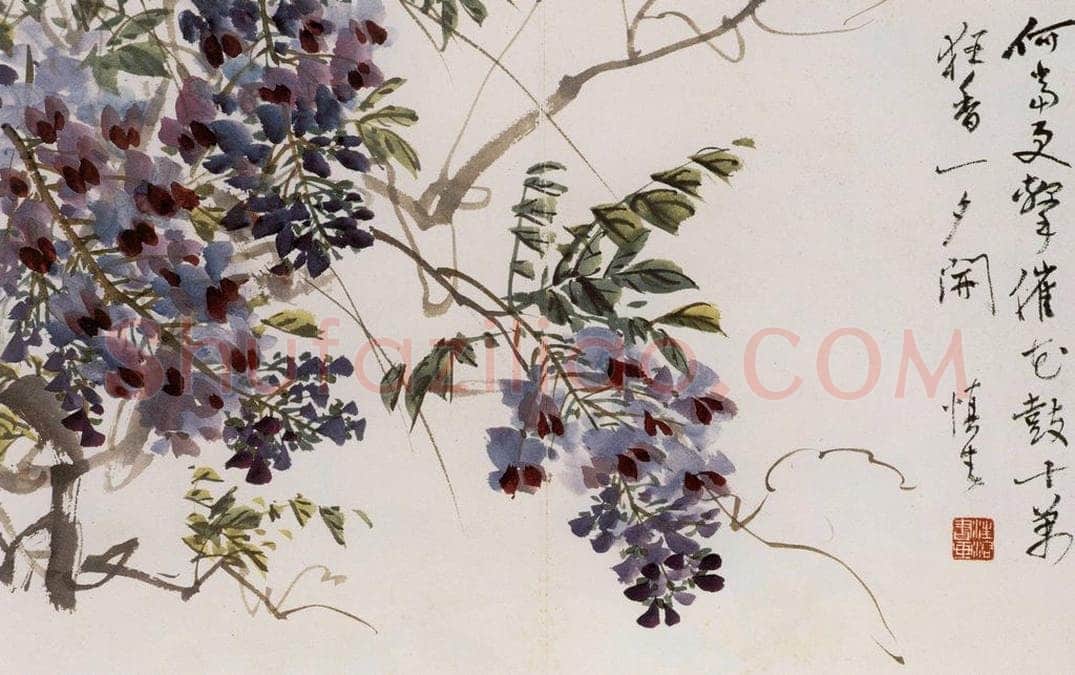 1957年 汪慎生 《花鸟册页》 书画作品