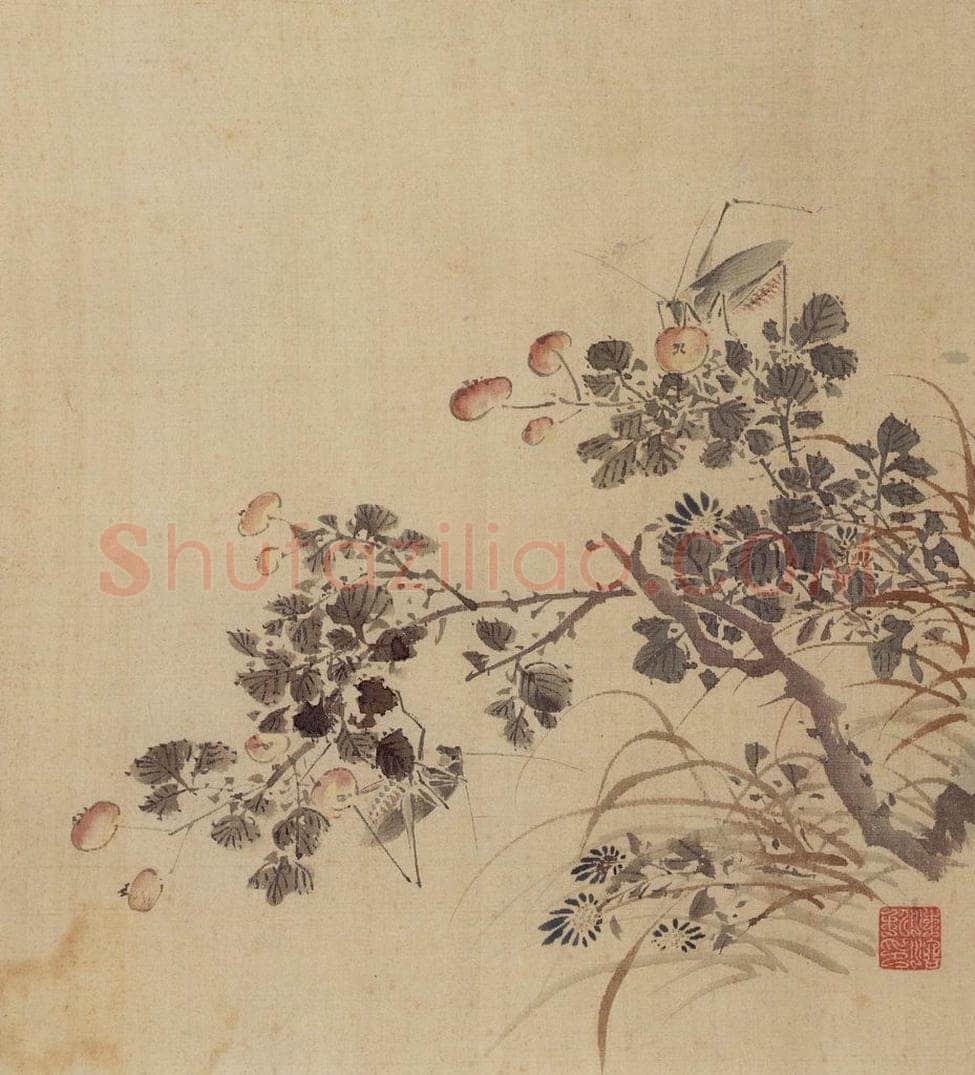1936年 汪慎生 《工笔花鸟册页》 书画作品