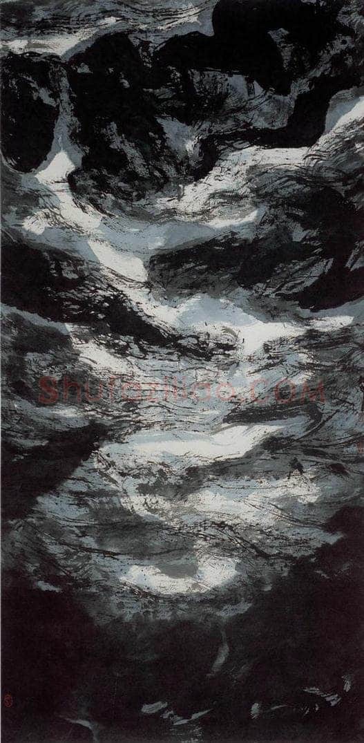 2001年 周韶华 《碧海潮涌》 书画作品