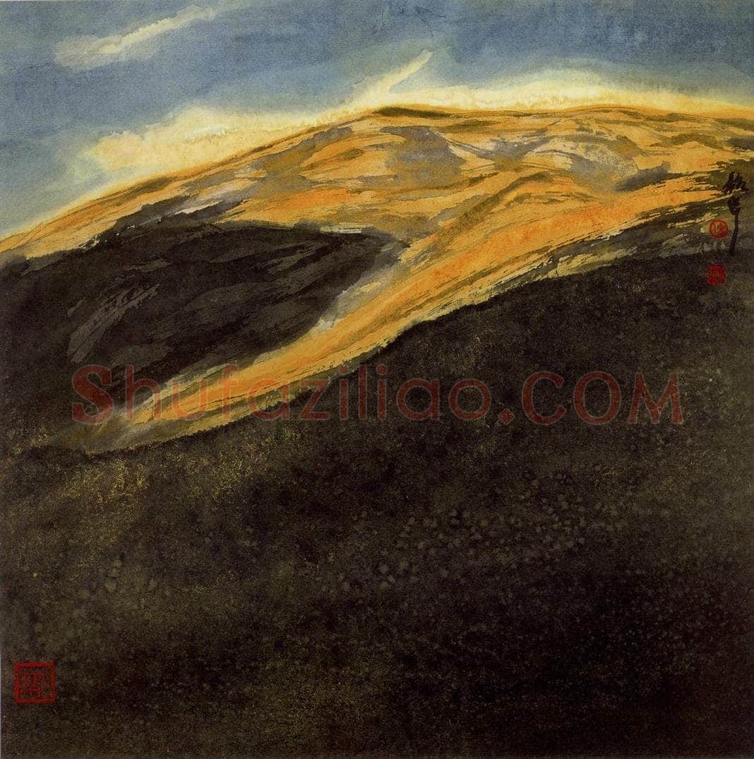2002年 周韶华 《荒原有情》 书画作品