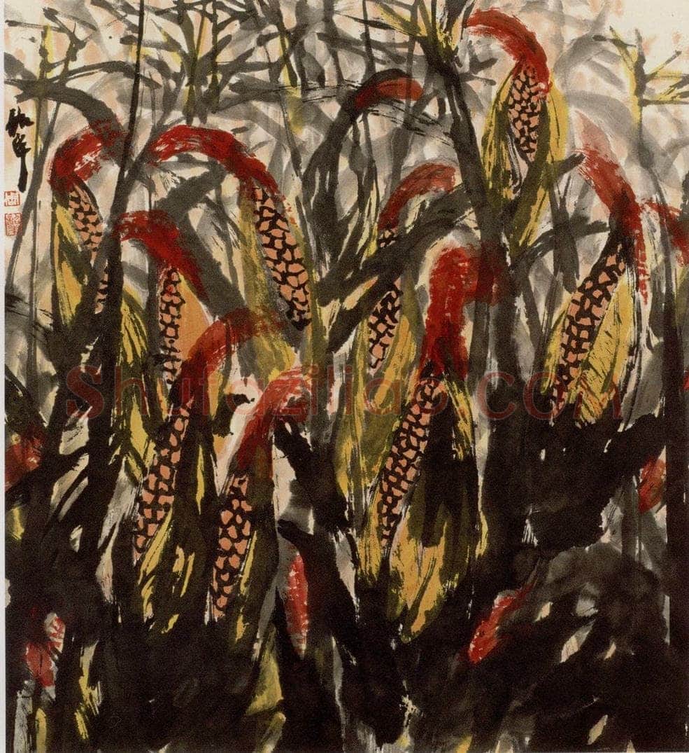 2002年 周韶华 《忆家乡》 书画作品