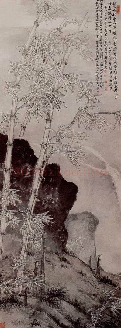 1954年 朱屺瞻 《琅玕十万图》 书画作品