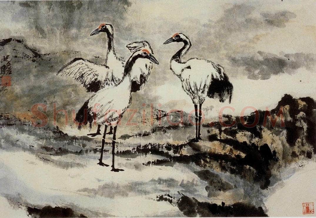 1972年 朱屺瞻 《花鸟册》 书画作品