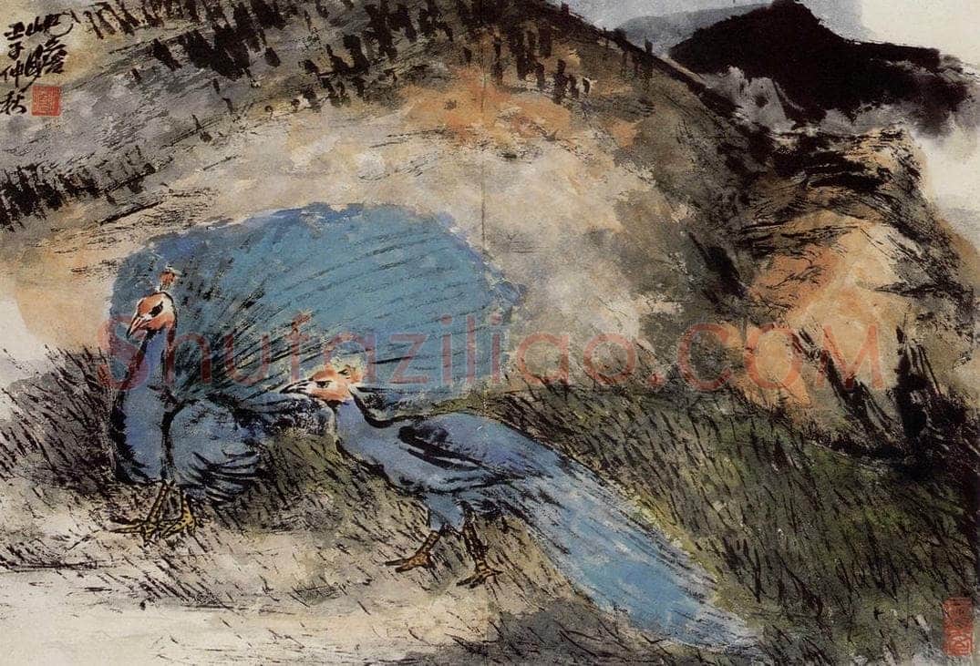 1972年 朱屺瞻 《花鸟册》 书画作品