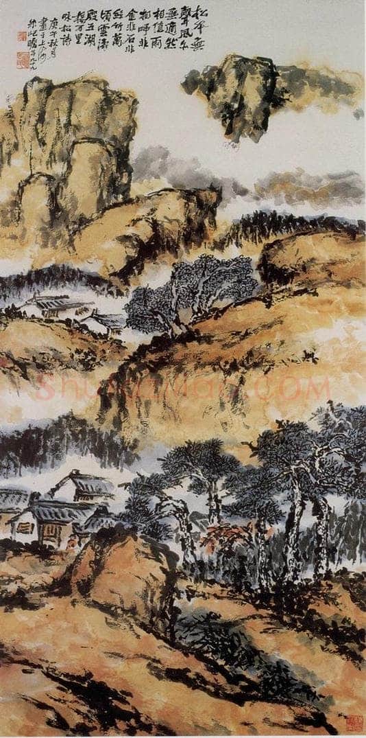 1990年 朱屺瞻 《松涛》 书画作品