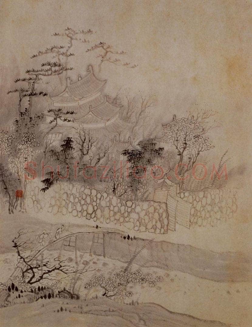 明末清初 石涛 黄山图册21开 书画作品