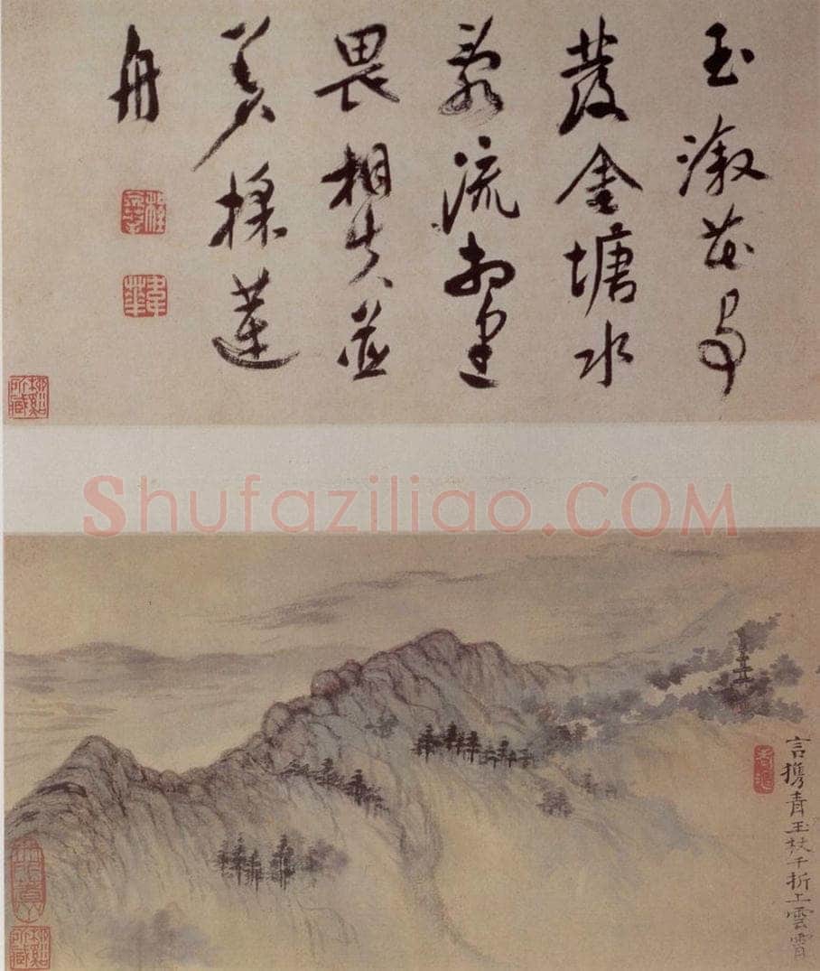 明末清初 石涛 山水册 书画作品