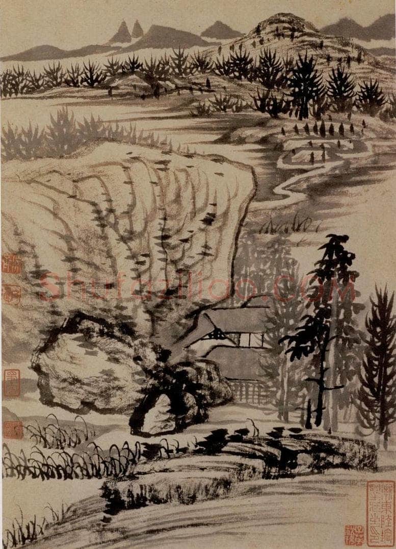 明末清初 石涛 金山龙游寺图册 书画作品