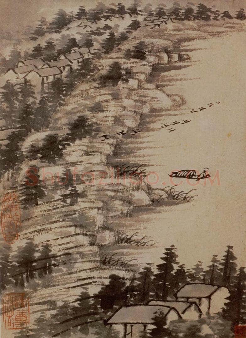明末清初 石涛 金山龙游寺图册 书画作品