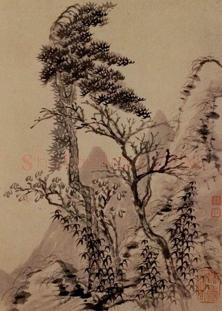 明末清初 石涛 金山龙游寺图册 书画作品