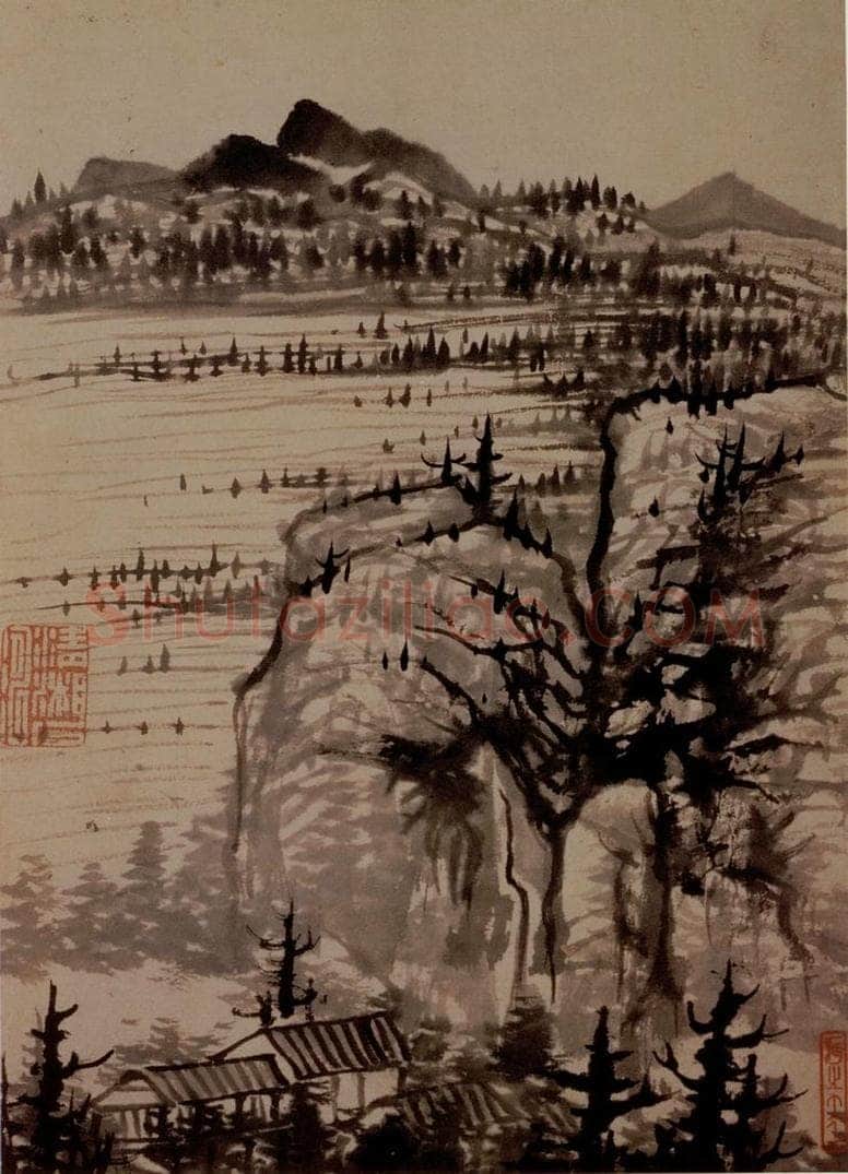 明末清初 石涛 金山龙游寺图册 书画作品