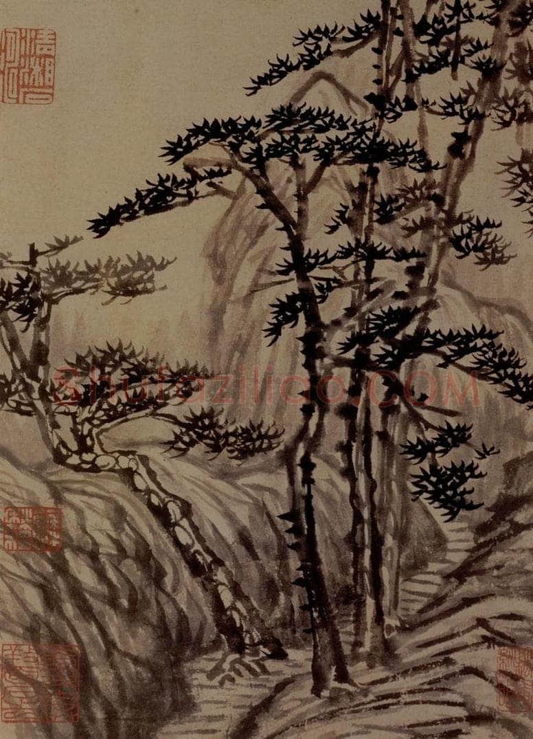 明末清初 石涛 金山龙游寺图册 书画作品