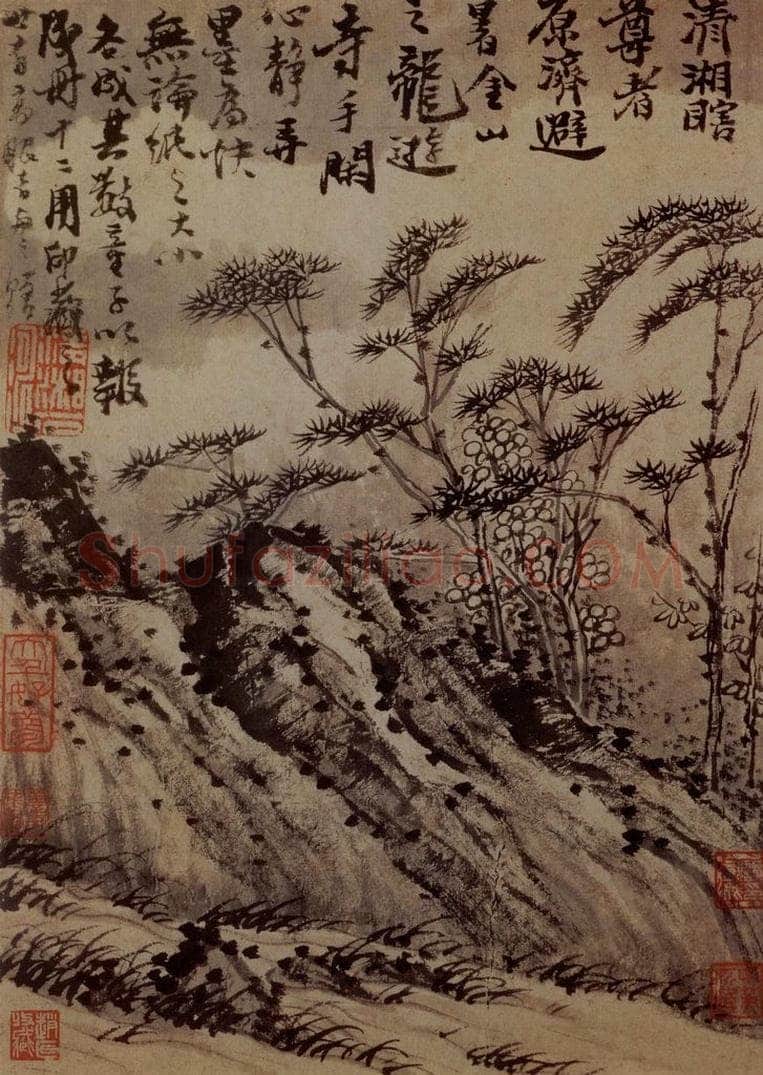 明末清初 石涛 金山龙游寺图册 书画作品
