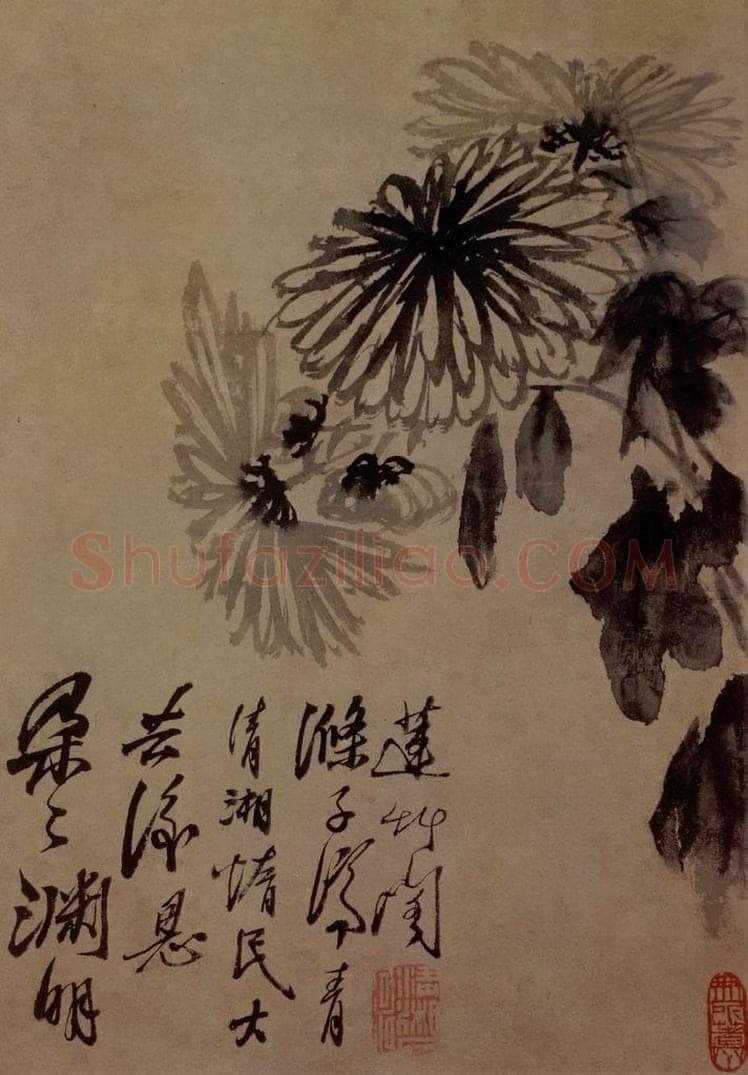 明末清初 石涛 花卉图册 书画作品