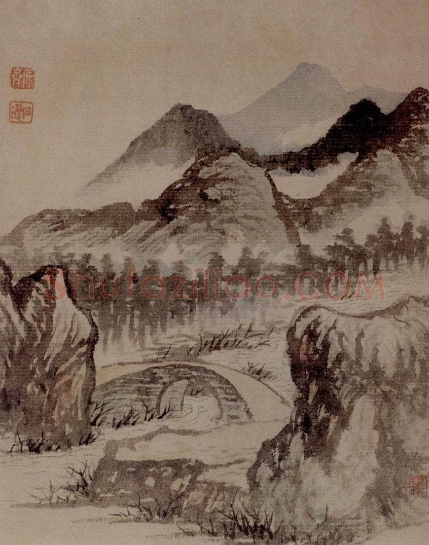 明末清初 石涛 山水10开 书画作品