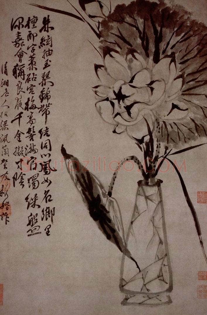 明末清初 石涛 锦带同心图 书画作品