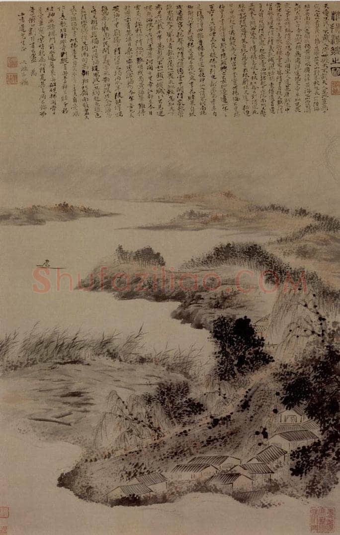 明末清初 石涛 淮阳洁秋 书画作品