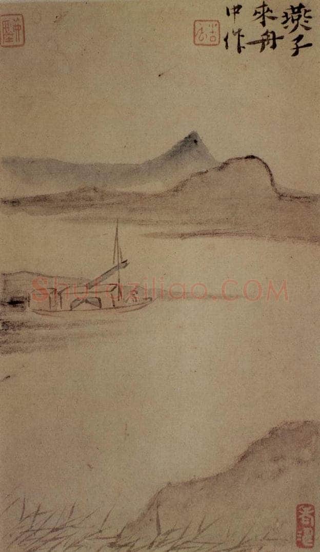 明末清初 石涛 山水7开 书画作品