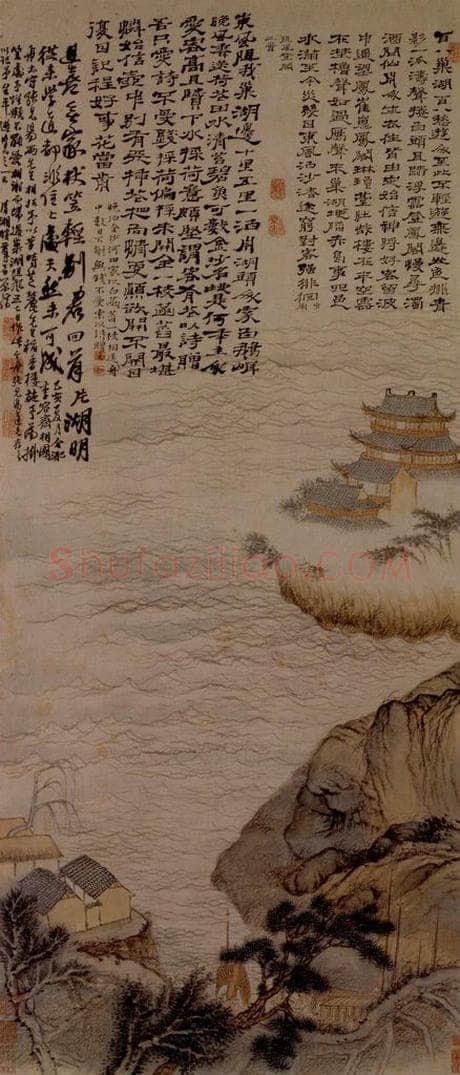 1695年 石涛 《巢湖图》 书画作品