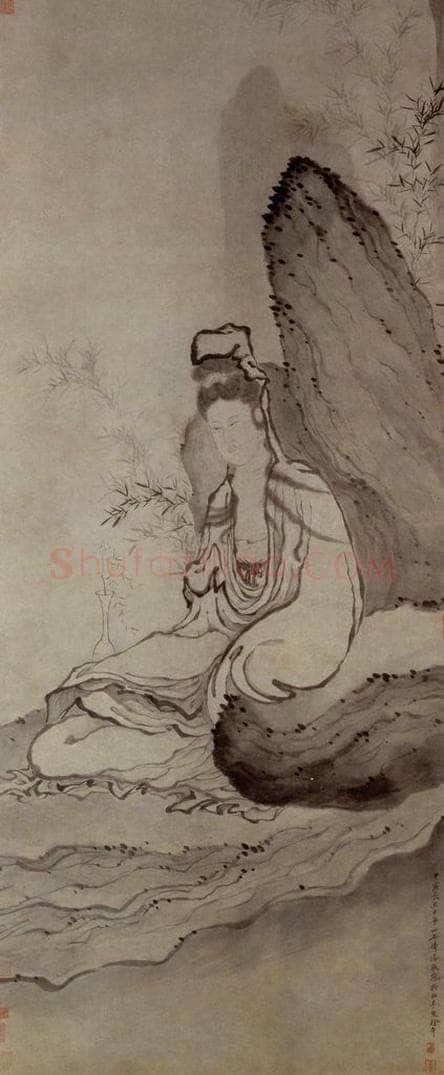 1674年 石涛 《观音图》 书画作品