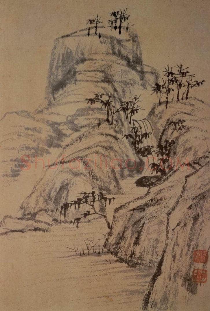  石涛 《山水册》 书画作品