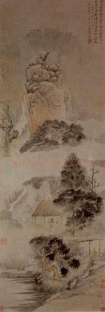1690年 石涛 《酔吟图》 书画作品