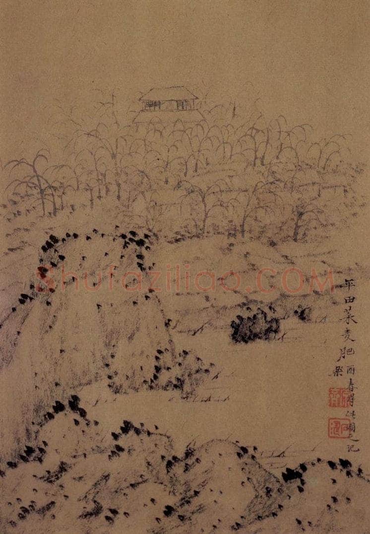 1667年 石涛 《山水图册15开》 书画作品