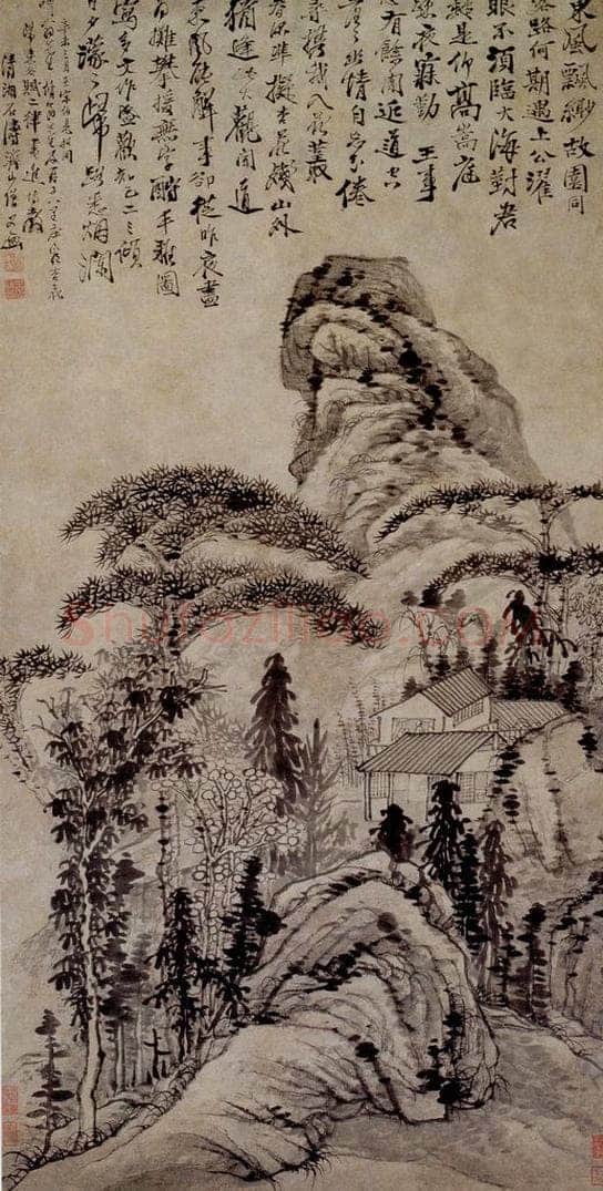 1691年 石涛 《日夕知己图》 书画作品