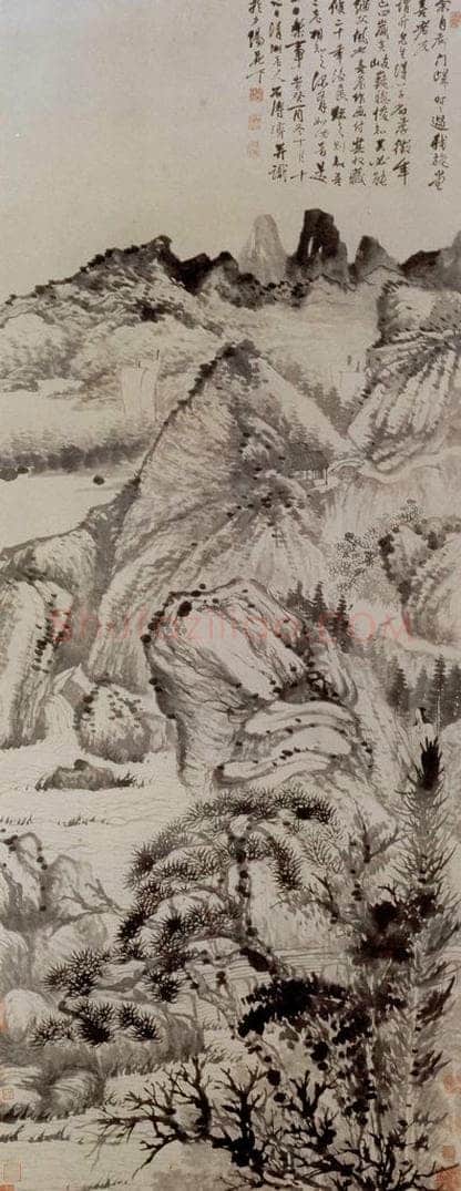1693年 石涛 《山林乐事图》 书画作品