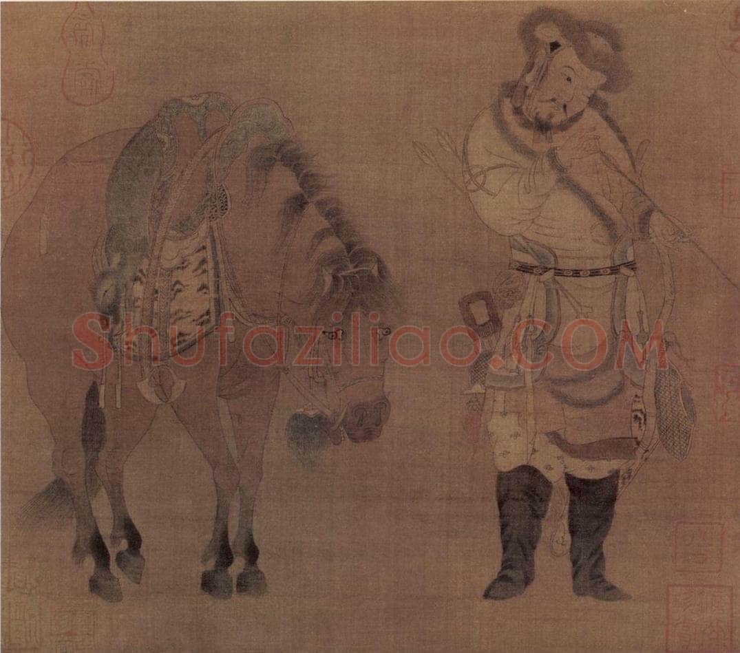 北宋 赵伯骕 《番骑猎归图》 书画作品