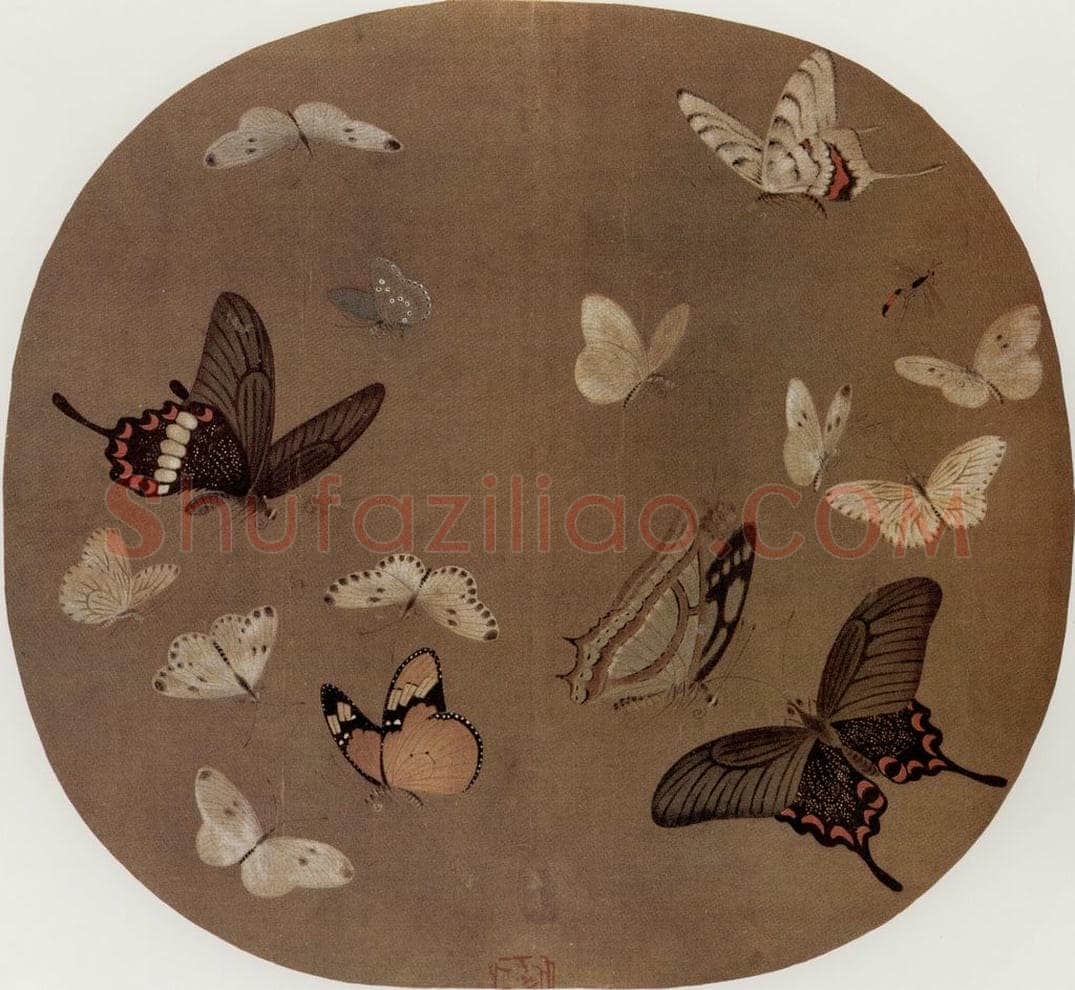 南宋 李安忠 《晴春蝶戏图》 书画作品