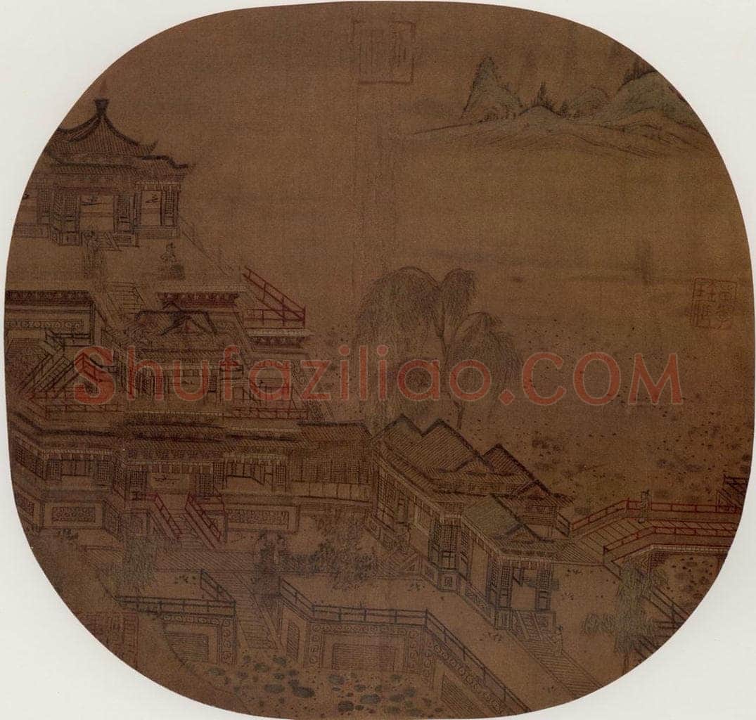 南宋  江山殿阁图 书画作品