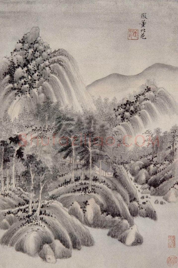 明 王时敏 《仿古山水图册》 书画作品