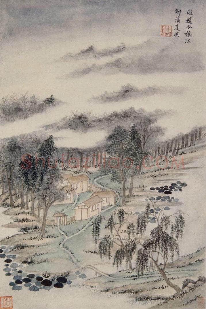 明 王时敏 《仿古山水图册》 书画作品