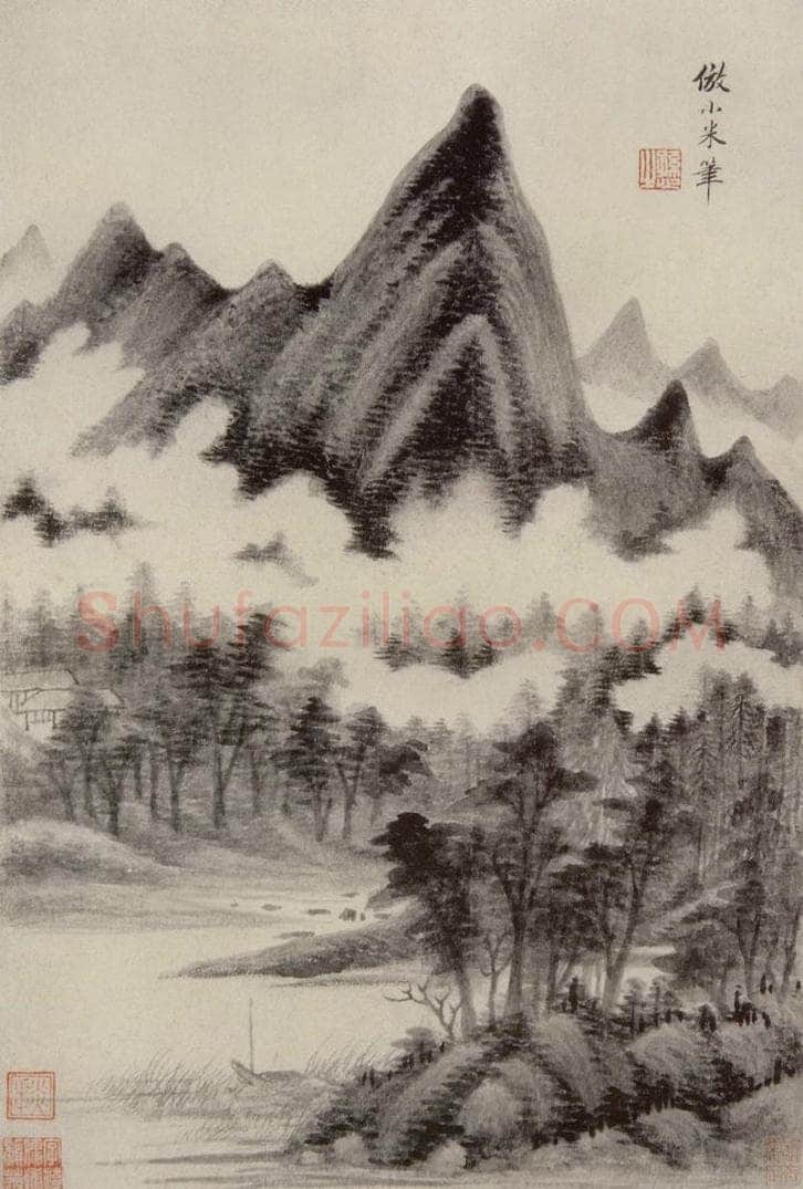 明 王时敏 《仿古山水图册》 书画作品