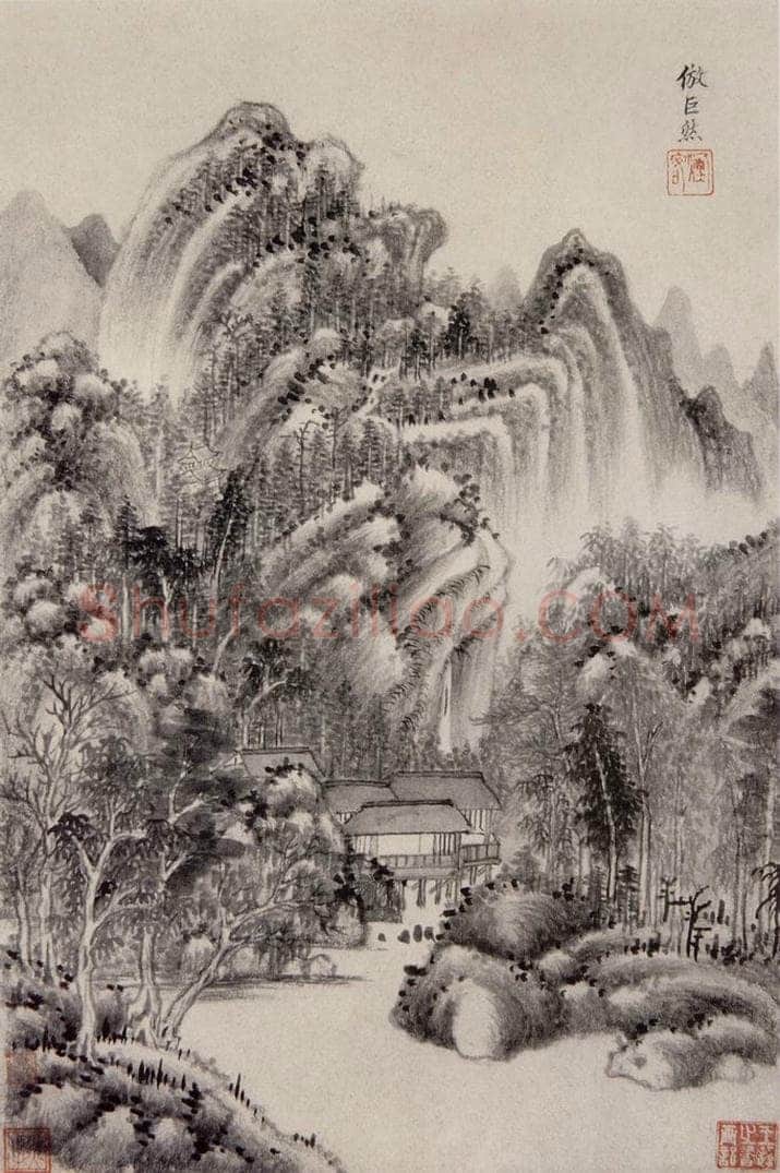 明 王时敏 《仿古山水图册》 书画作品