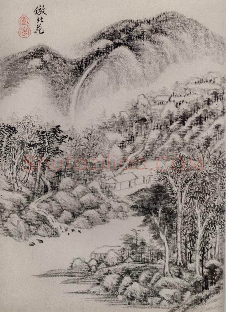 明 王时敏 《仿古山水图册》 书画作品