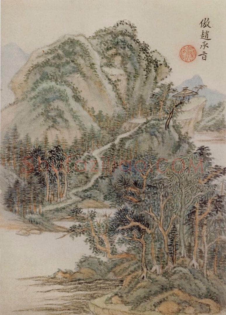 明 王时敏 《仿古山水图册》 书画作品