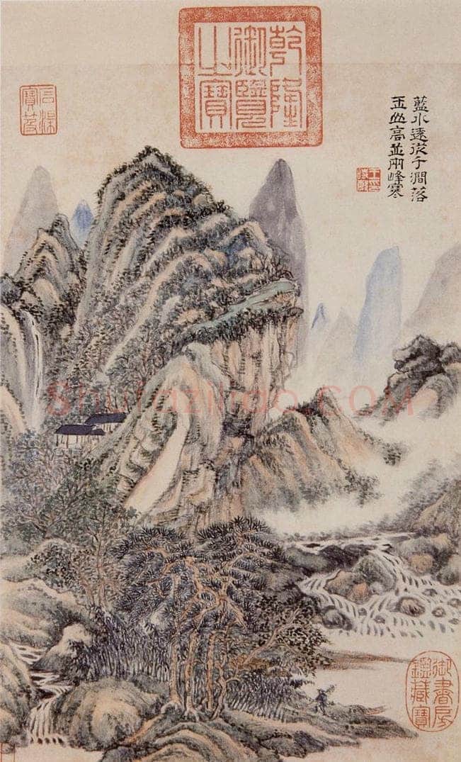 明 王时敏 《仿杜甫诗意图册》 书画作品