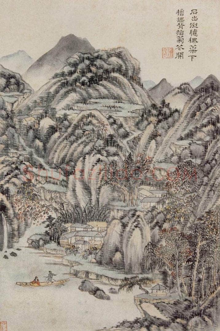 明 王时敏 《仿杜甫诗意图册》 书画作品