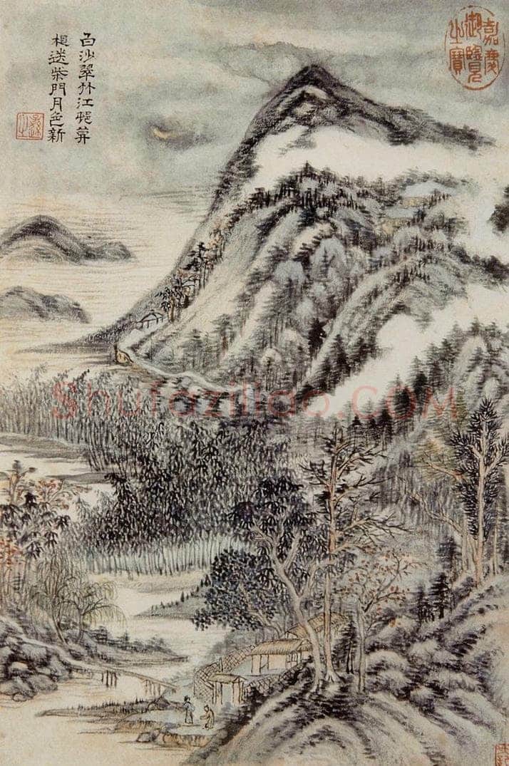 明 王时敏 《仿杜甫诗意图册》 书画作品