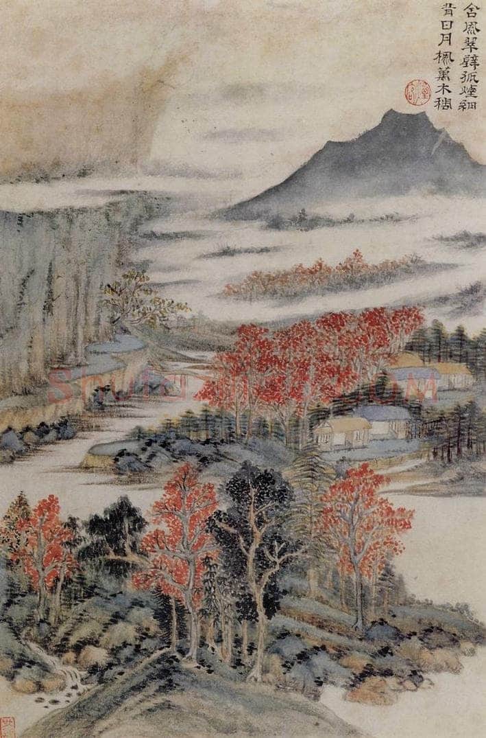 明 王时敏 《仿杜甫诗意图册》 书画作品