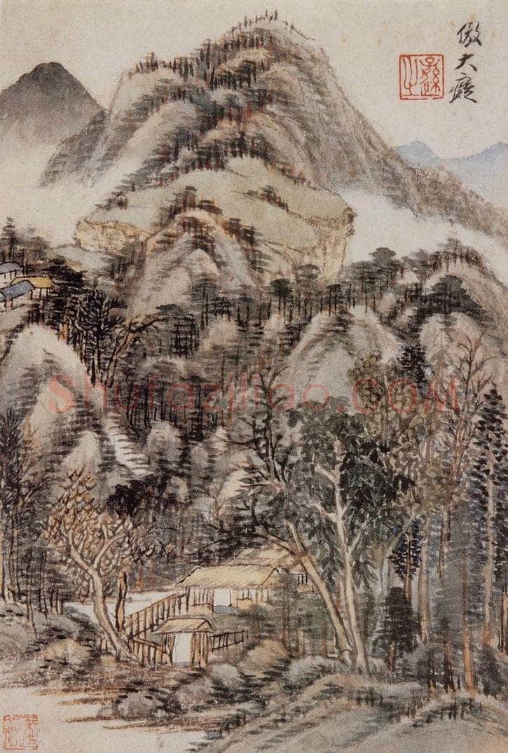 明 王时敏 《仿古山水图册》 书画作品